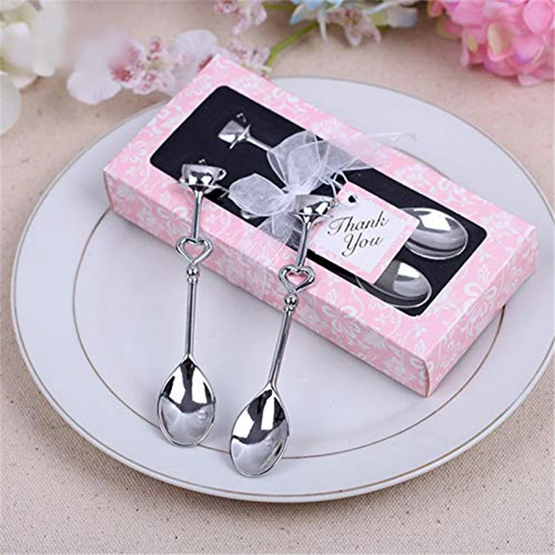 Souvenir Wedding Souvenir 1 set Wedding Souvenirs Love Drink Tea Coffee Spoon Bridal Shower Wedding Gift for Guests Wedding Birt