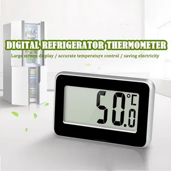

LCD Digital Screen Precision Refrigerator Thermometer Adjustable Stand Magnet Waterproof Digital Refrigerator Freezer Room