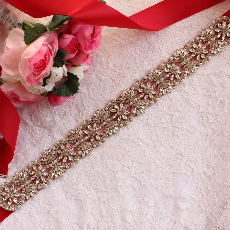 Свадебный ремень с кристаллами riem strass riem handgemaakte riem bruiloft аксессуары - Цвет: Бургундия