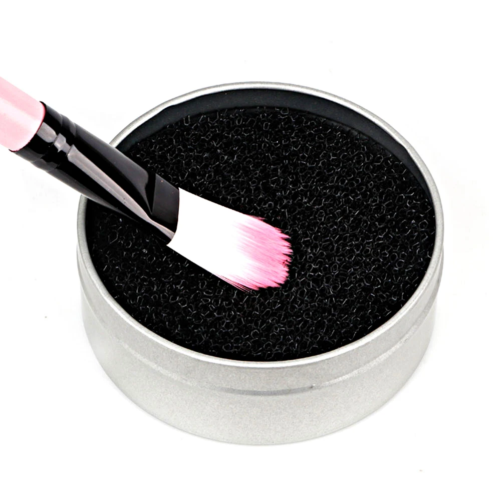 3 секунды цвет от кисти для макияжа очиститель губка легко удаляет Цвет теней от кистей для макияжа быстрая стирка губка инструмент очиститель