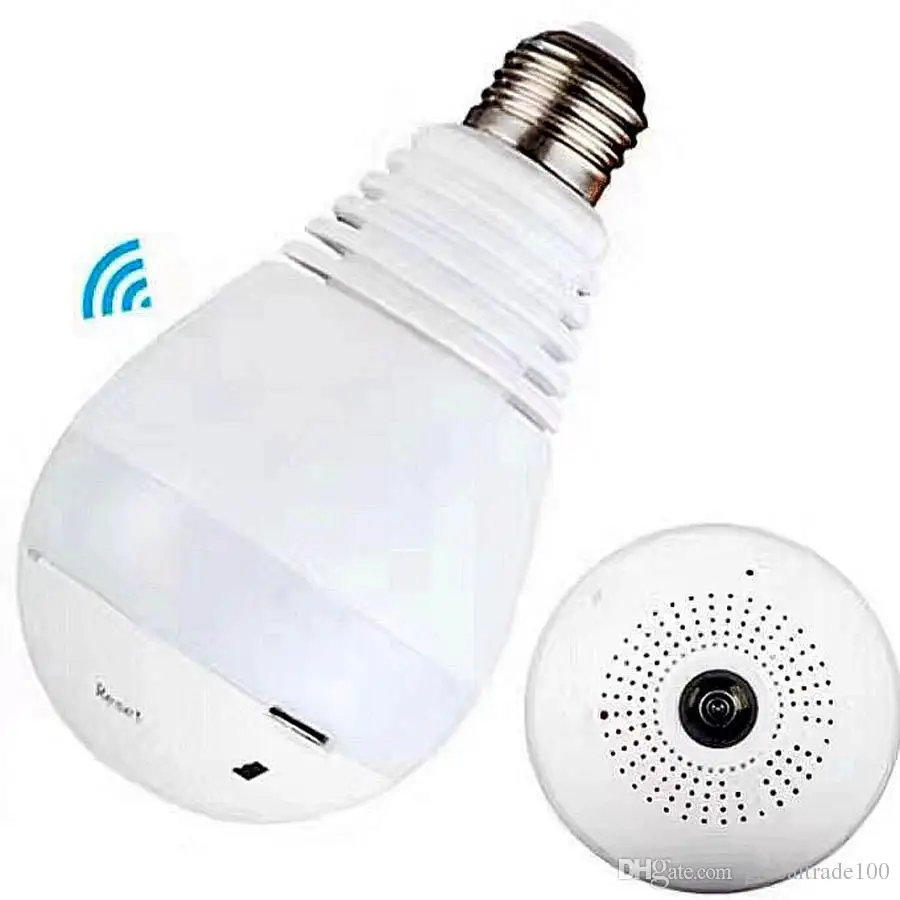 

E27 Bulb Light Wireless IP Camera Wi-fi FishEye 1080P 360 degree Mini CCTV Panoramic Camera 2.0MP Home Security System V380