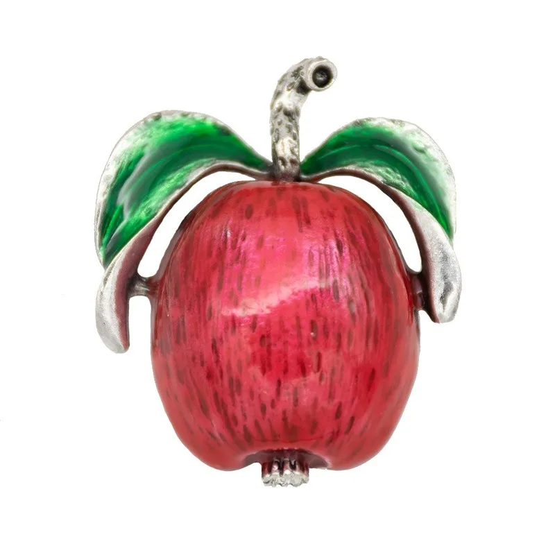 

New Christmas Day Ping An Apple Driped Brasspin Suit Metal Pin Jewelry