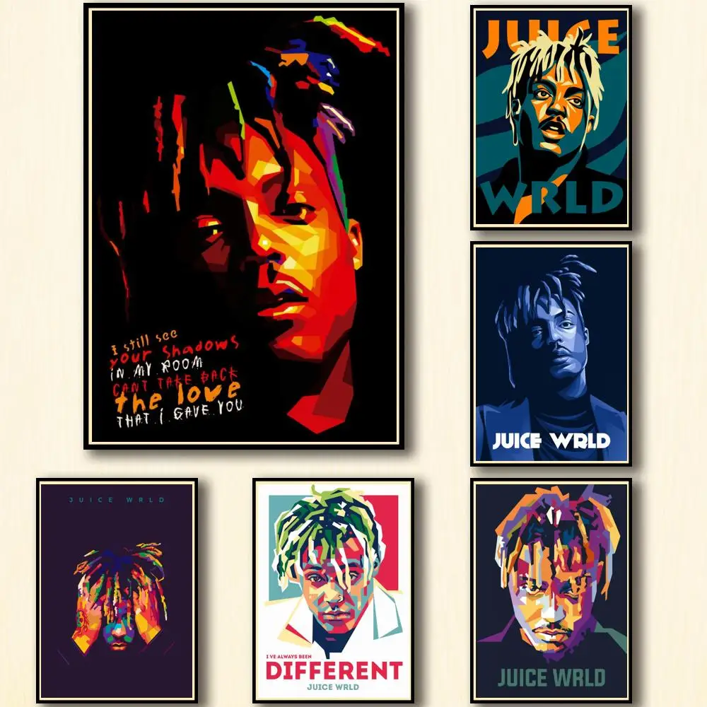 51 Designs Juice Wrld Whitepaper Poster Alternative Abstract Art Painting  Funny Wall Sticker For Coffee House Bar - Painting & Calligraphy -  AliExpress