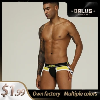 

New Arrival Spandex Low waist Gay Men Sexy Underwear Thong Men Jockstrap LOGO Gay thongs Mens Thongs And G strings Gift OR195