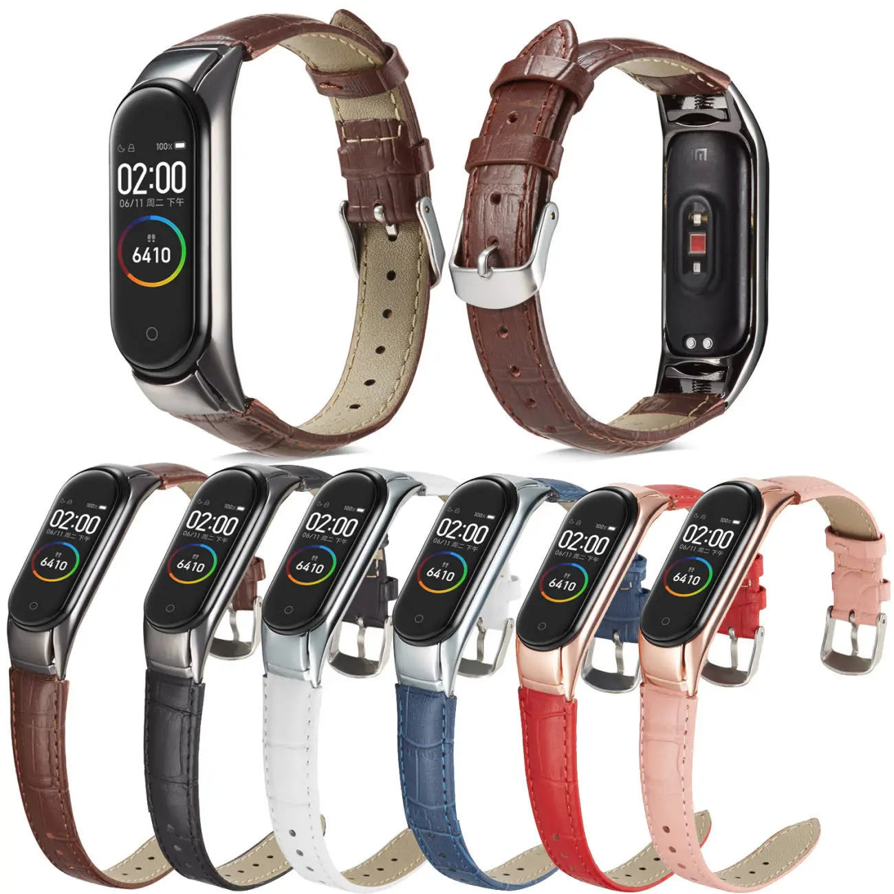 

Кожаный ремешок для Xiaomi Mi Band 6, ремешок для часов Xiaomi Mi Band 5 4, аксессуары для браслета Mi Band 3, ремешок