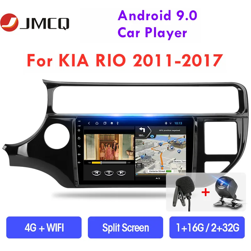 

JMCQ Android 10 Car Radio Multimedia Video Player For KIA K3 RIO 2011-2017 GPS Navigaion 2din Navigation GPS Stereo Split Screen