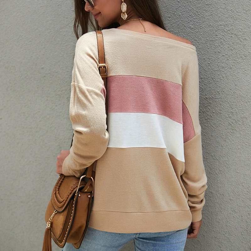 Осенняя и зимняя женская мода 4XL 5XL 6XL 7XL 8XL свитер куртка повседневная с круглым вырезом дикие полосы бюст 129 см