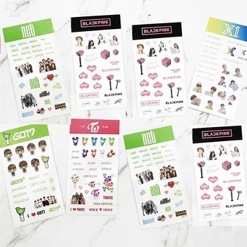 

KPOP X1 Blackpink TWICE NCT GOT7 Produce X 101 Stickers Paper Pack Name Signature Sticky Paper Account Tags Wholesale New