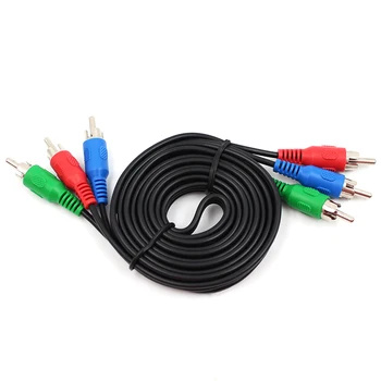 

1/2/5pcs male to male Component Cable YPbPr RGB HD Video Cable 3 RCA to 3 RCA for DVD TV HDTV STB 10pcs