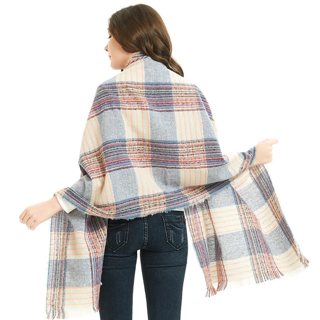 Hot 2019 New Spring Winter Scarf For Women Plaid Warm Cashmere Scarves Shawls Female Wraps Blanket Lady 919