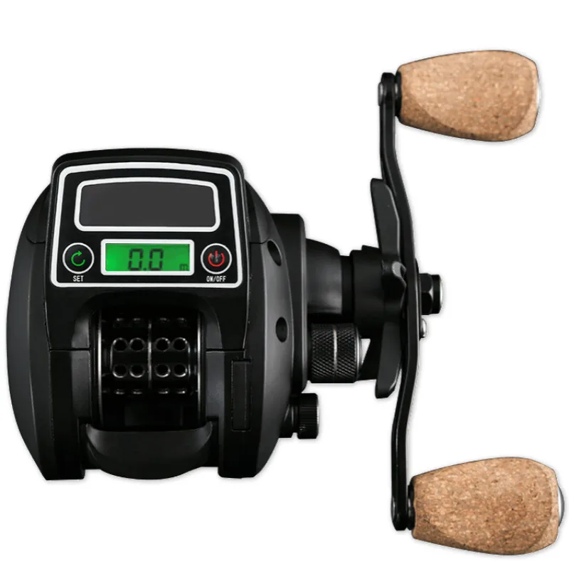  Digital Electric LED Display Bait Casting Fishing Reel 9 1BB 6.3:1 Gear Ratio Metal Handle Baitcast