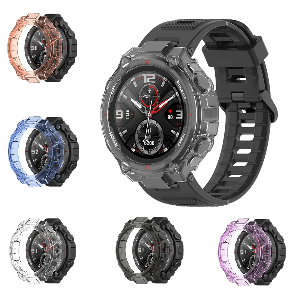 Чехол для часов Amazfit T-Rex мягкий защитный чехол из ТПУ Huami T-REX бампер рамка защитные