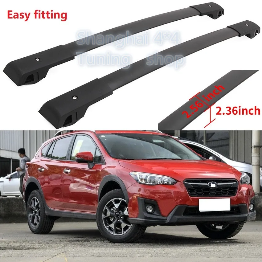 Black for Subaru XV Crosstrek 2014 2021 2022 roof rack rail cross bar luggage rack cargo carrier