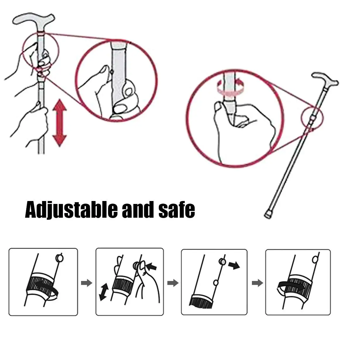 Палка для ходьбы телескопическая дубинка походные трекинговые палки из
