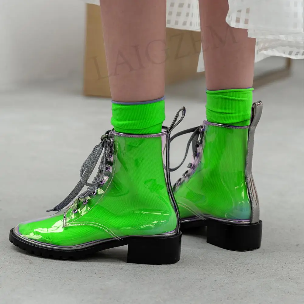 bottines transparentes femme