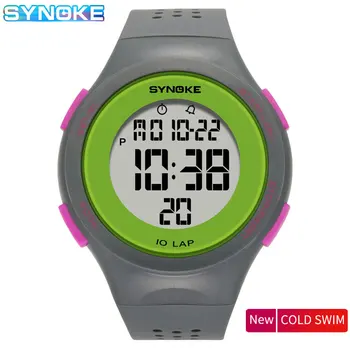 SYNOKE Fashion Ladies Digital Watch LED Swim Waterproof Male Clock ...