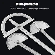 

180° Adjustable Protractor Stainless Steel Finder Goniometer Gauge Round Head Caliper Angle Ruler Measuring Instrument Tools