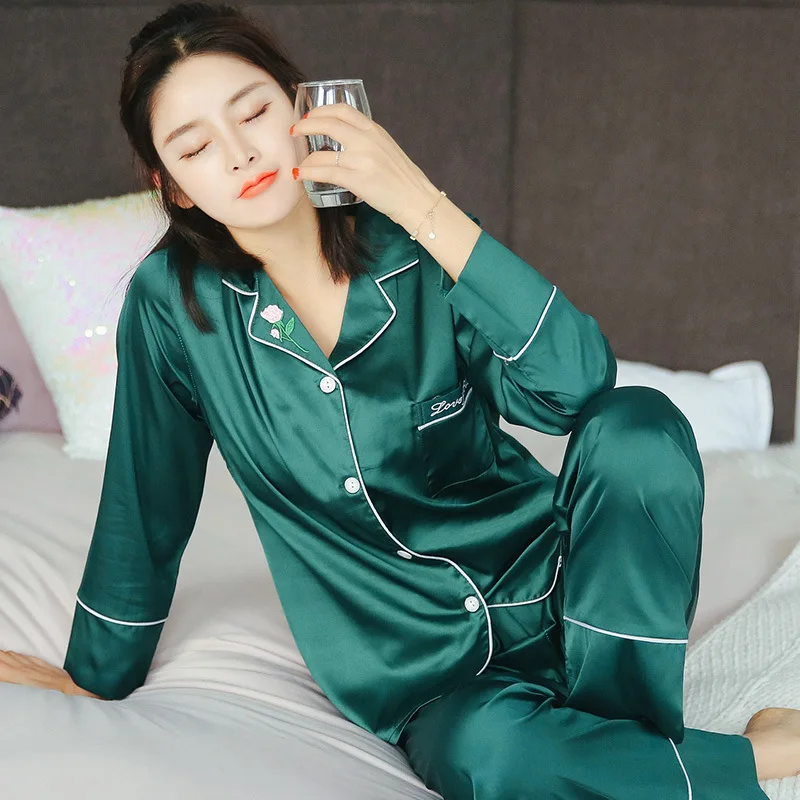 

889 # Rose xiu hua ling Cm Long Sleeve Pajamas Homewear Set Series