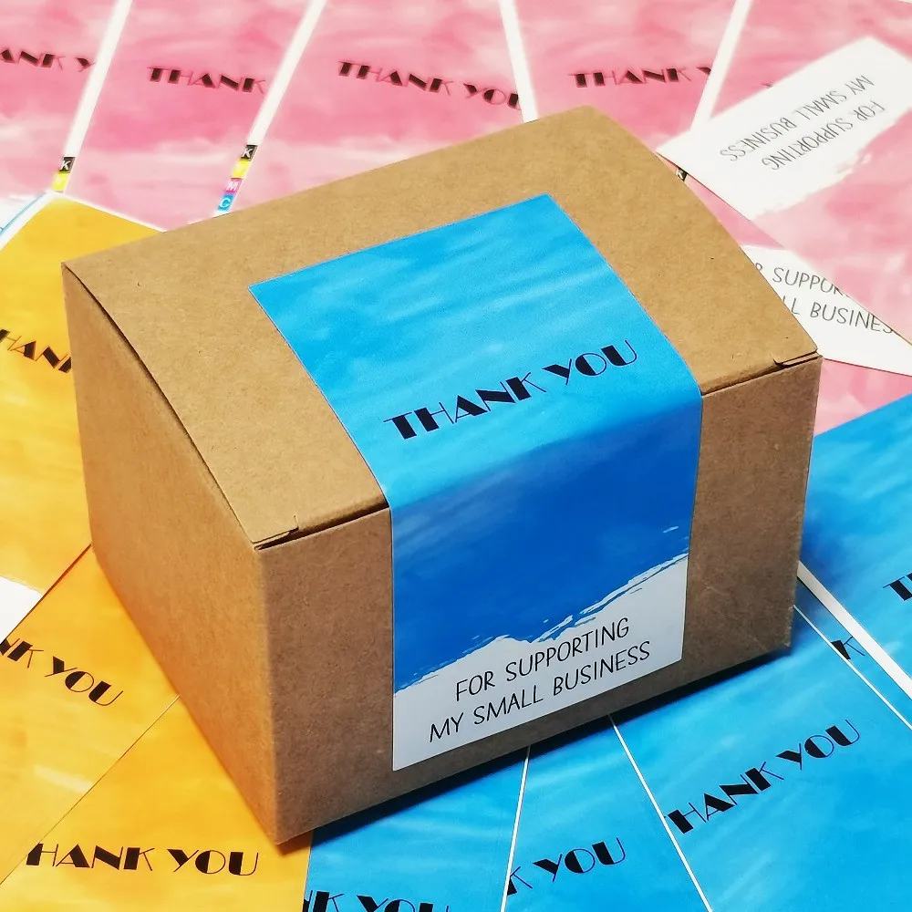 10-50pcs/pack Rectangular "Gift For You" Stickers Thank You Stickers For Small Business Gift Packaging Decor Sealing Labels