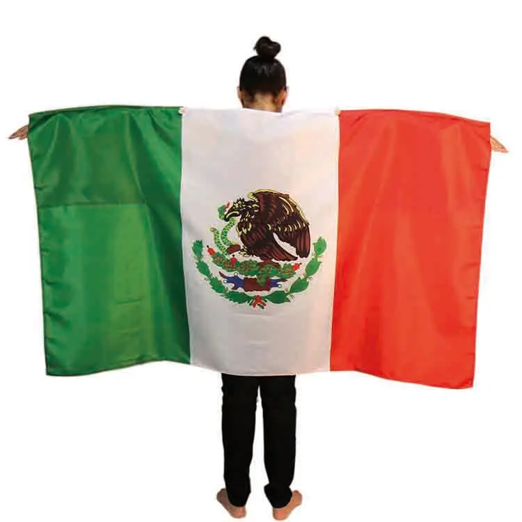 

Morning custom flag Mexico national flag 3x5ft 150*90cm cape body flag polyester printed custom sport cape flag