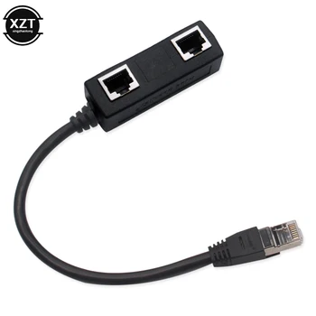 

1 to 2 Ways LAN Ethernet Network Cable RJ45 Female Splitter Extension Connector Adapter for Routers Hubs Plug