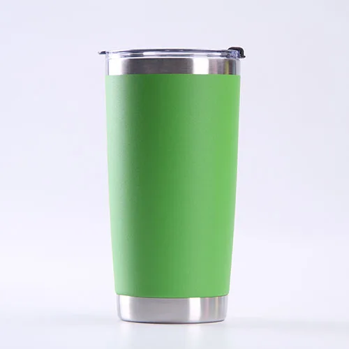 20oz Double Wall Stainless Steel 304 Water Bottle Vacuum Flasks Drinking Insulated Thermos Tumbler for Travel Car Coffee Mug - Цвет: Зеленый