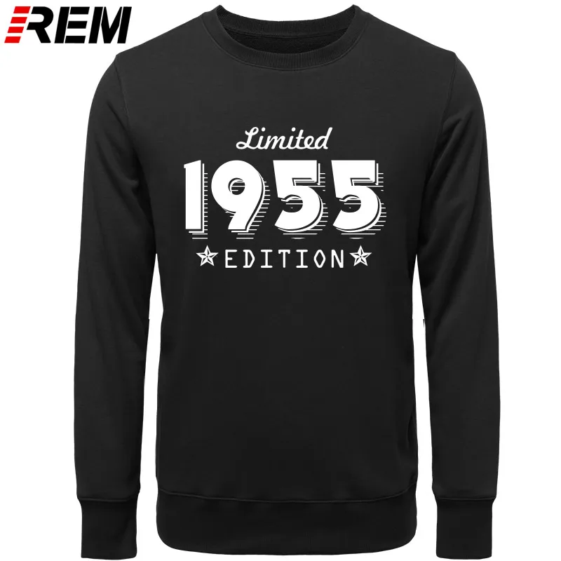 1955 Ограниченная серия золотого дизайна мужские черные крутые повседневные мужские унисекс Новые Модные свободные Толстовки, Толстовки