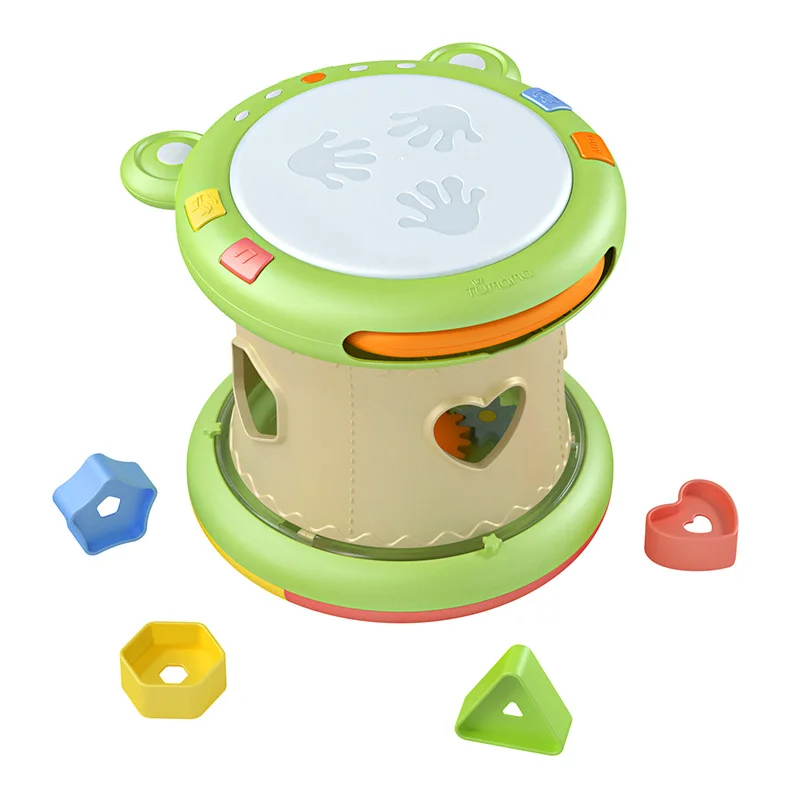 color box Музыкальные игрушки 3 в 1, Многофункциональный ручной барабан, музыкальный инструмент, игрушка для детей, креативная развивающая игрушка для детей, Монтессори - Цвет: color box