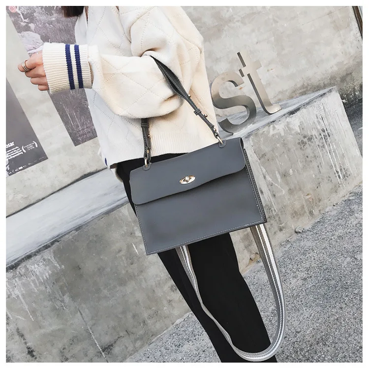 2019 Woman Briefcase Bag Leather Handbags Ladies Vintage PU Shoulder Bag Crossbody Satchels Office Document Bag Wide strap Purse (16)