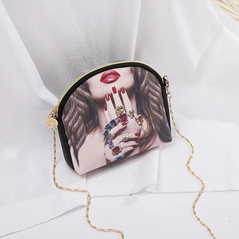 Сумка женская Мини ПУ Старинные Небольшие Crossbody Сумки для Женщин Печатных Цепи Женщины Сумка Shell Сумка Мобильного Телефона Монета Сумка bolsa feminina женская сумка через плечо маленький кошелек