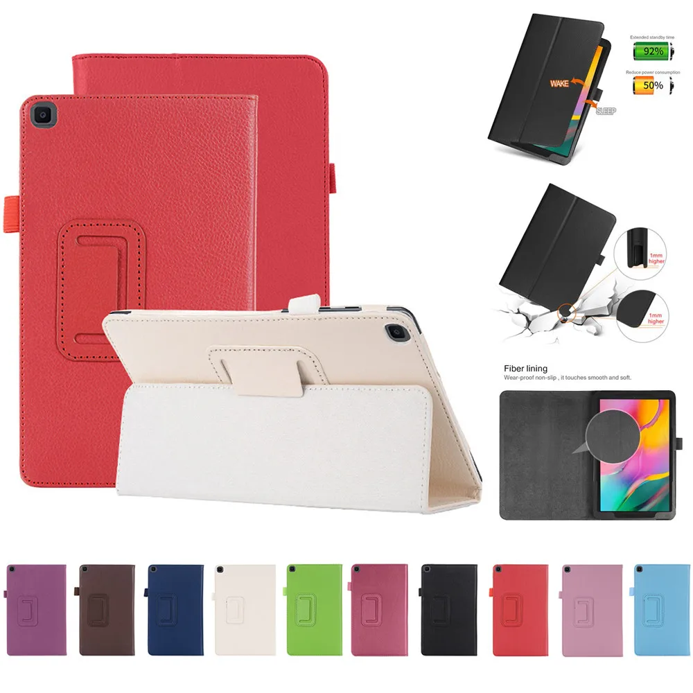 

For Samsung Galaxy Tab A 8.0 2019 SM-T290 T295 Stand PU+Leather Smart Case Cover #BO