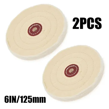 

2Pcs 6Inch Cloth Buffing Polishing Wheel Buffer Jewelry Grinder Pad Handcraft Household Grinding Accessories