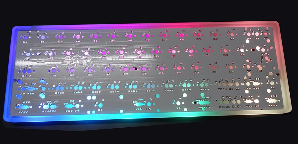 GH60 DIY Матовый Акриловый чехол с ЧПУ корпус с ЧПУ пластины PCBA стабилизаторы для 60% мини механическая клавиатура