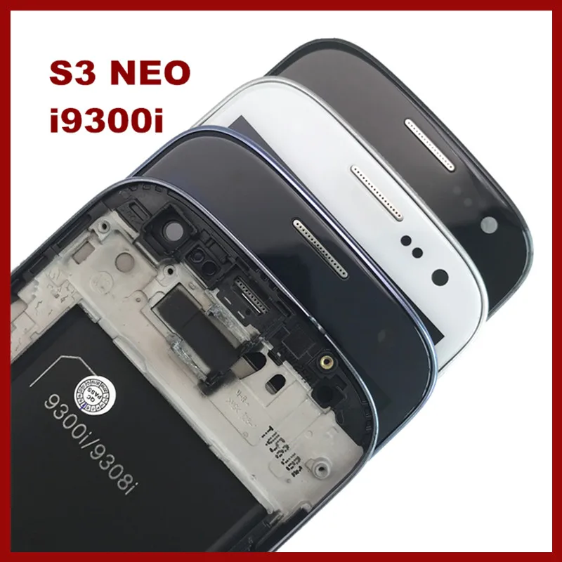 S3 NEO ЖК-экран для samsung Galaxy S3 Neo I9300i I9308i I9301 AMOLED ЖК-дисплей с рамкой кодирующий преобразователь сенсорного экрана в сборе