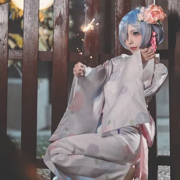 

Re:Zero Starting Life in Another World Rem Kimono yukata costumes Cosplay Party Animation Adult role play Costumes Full set