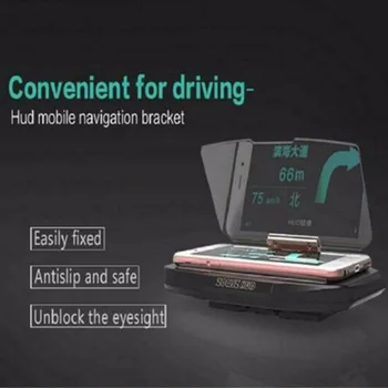 

Head-up Display Mobile Phone Navigation Holder Adjustable Base for Car Driving F-Best