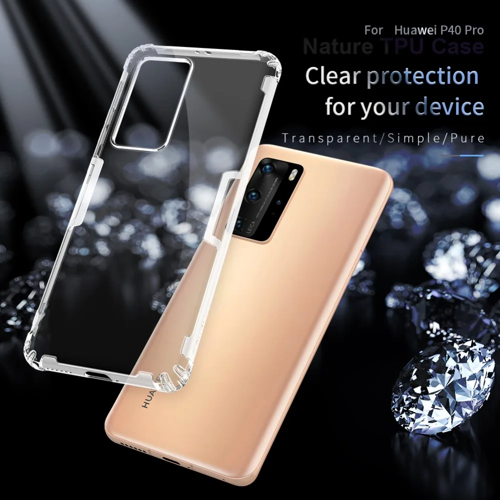 for Huawei Honor 20 20 Pro Case Nillkin TPU 0.6mm Soft Touch Silicone Slim Back Cover for Huawei P40 Lite P40 Pro Phone Case huawei silicone case