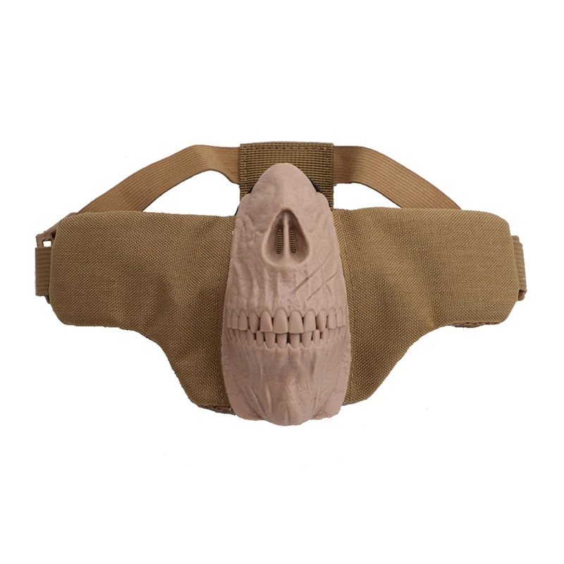 1 полумаска для лица тактическая страйкбольная и Пейнтбольная CS Складная полумаска для лица в Военном Стиле Удобная Регулируемая защитная маска Y - Цвет: QJ2476N