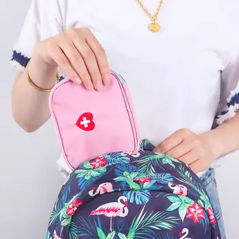 

2PCS 13*10*4cm Mini Portable Medical Kit First Aid Travel Outdoor Medicine Storage Bag Camping Emergency Survival bag