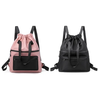 

Unisex Drawstring Bag Waterproof Travel Shoulders Storage Shoes Bag Large Capacity Backpack Lingerie Makeup Travel Shopping
