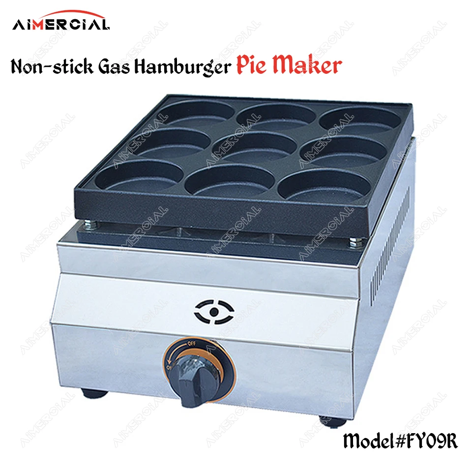 FY06R Gas commercial Egg Hamburger Pie Non stick Red Bean Cake machine Stailess Steel Dorayaki cake maker pan