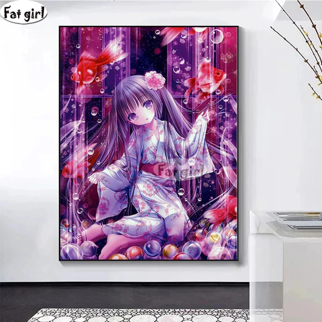 5d Diamond Painting Full Drill Square Anime  Diamond Painting Full Japan  Anime - Diy - Aliexpress