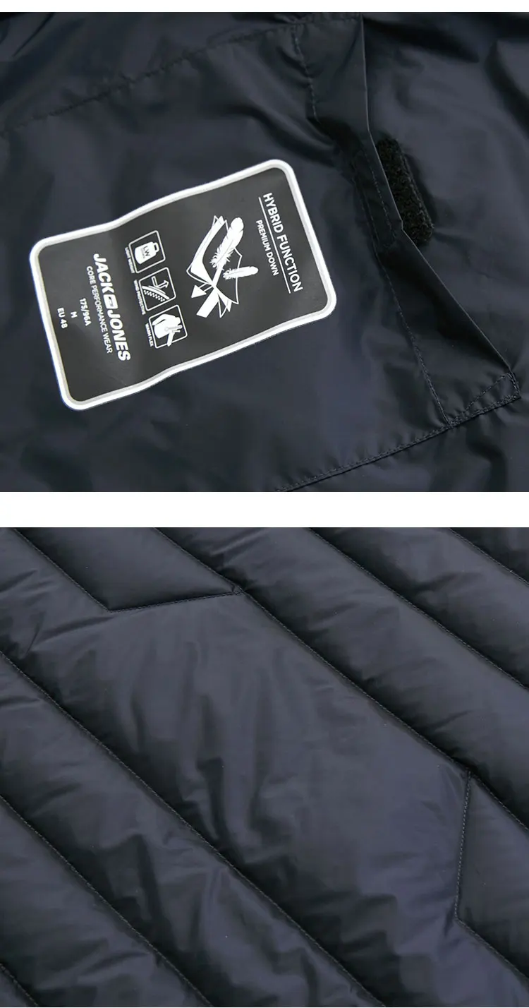 JackJones Men's Autumn baseball collar short warm down jacket 219312514