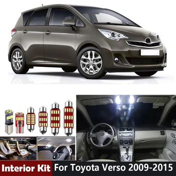 

8pcs Error Free Canbus LED Interior Light Kit Package for Toyota Verso 2009-2015 Vanity Mirror Dome Map Trunk Lights