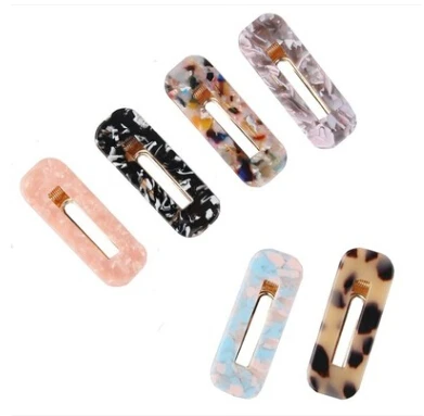 6PCS E Новые модные женские Винтажные заколки для волос Леопардовый зажим для волос геометрическая форма капли воды заколки для волос аксессуары для укладки волос - Цвет: 6PCS E