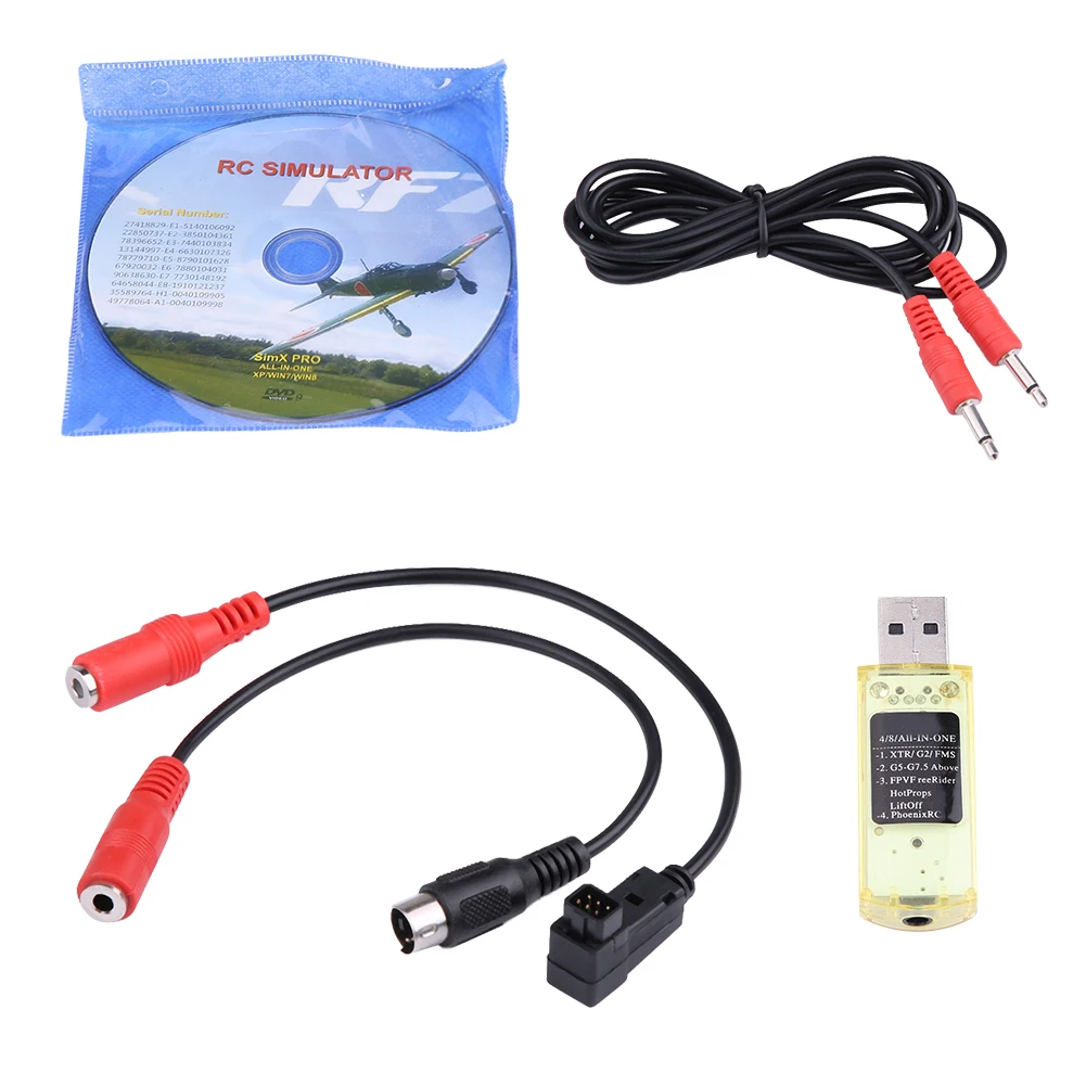 22 в 1 симулятор RC Полетный USB кабель Поддержка Realflight G7/G6 G5 Phoenix 4 E2HG серии|Аксессуары