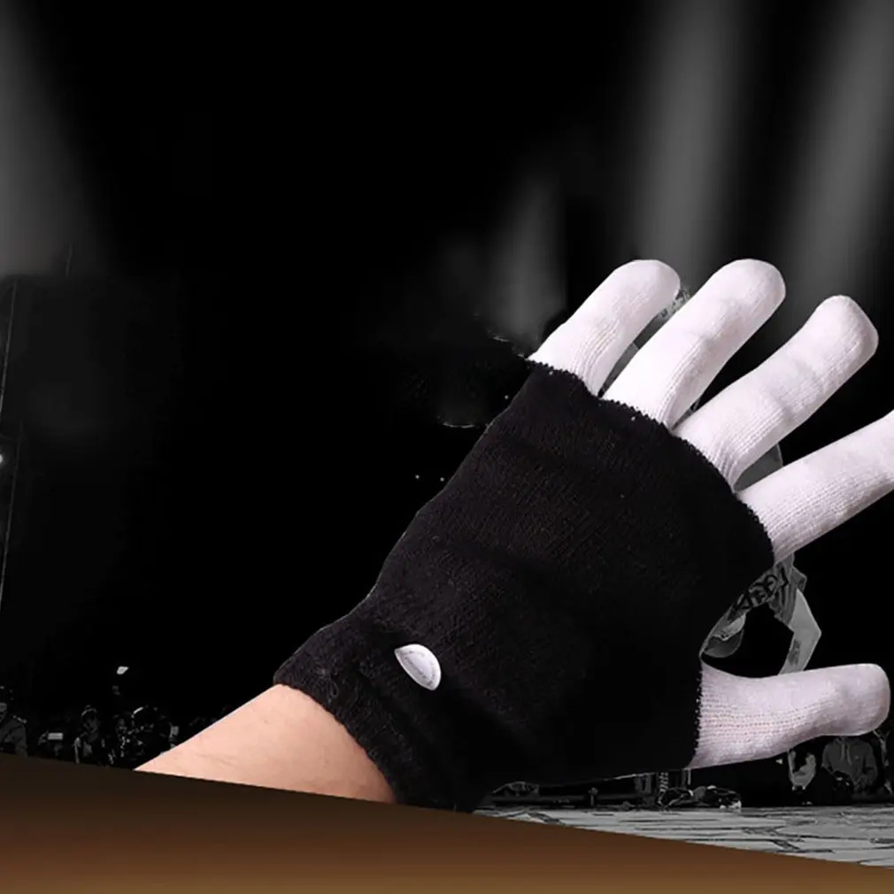Dance Led Luminous Gloves Colorful Glowing Performance Gloves New Exotic Flash Gloves Children's Adult Gloves