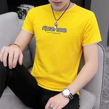 

Short-sleeved t-shirt men's casual simple bottoming shirt half-sleeved clothes 8308