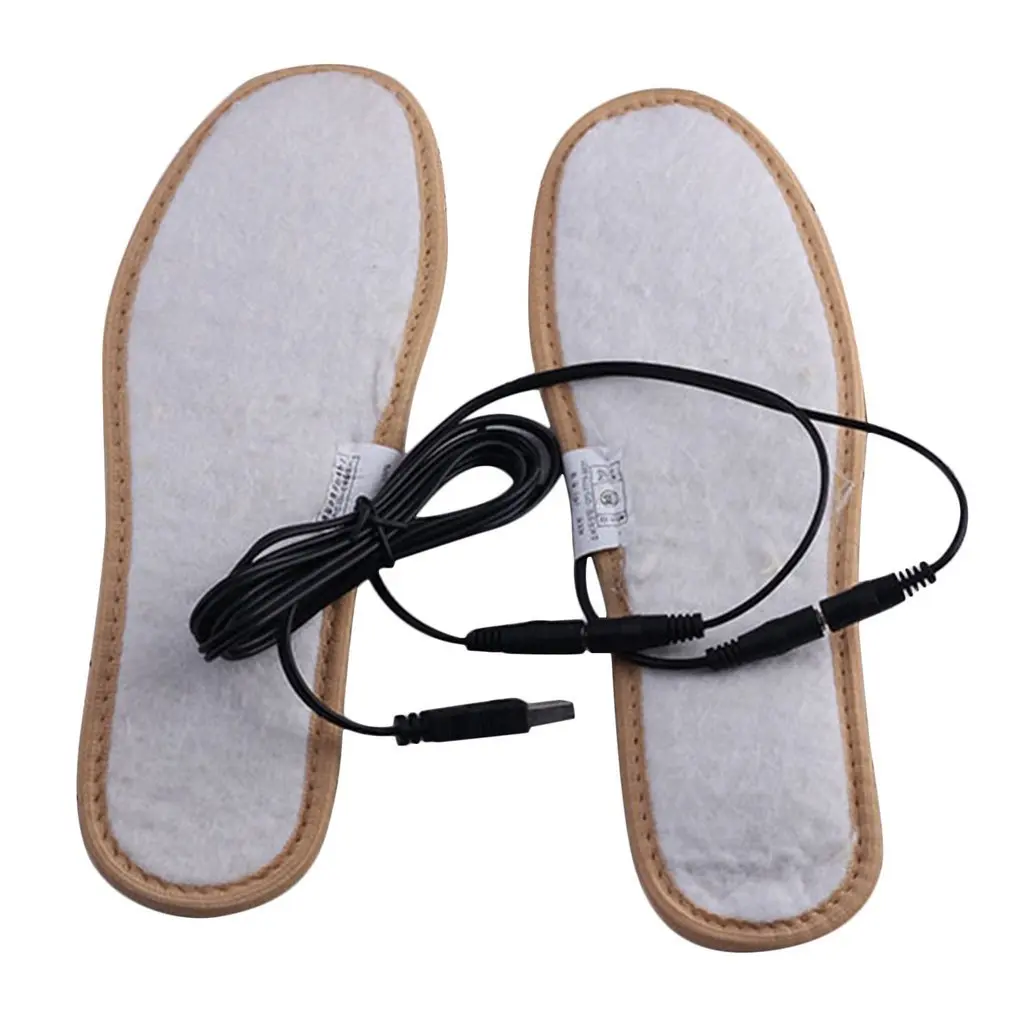 NEW Winter Warm Electrically Heated Insoles USB Charging Plush fur Insoles Keep Warm feet Pad For Women&Men Shoes