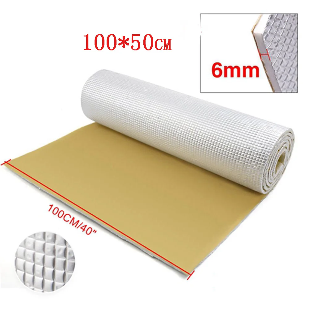 Дорожный шумоизоляционный коврик для звукоизоляции белый металлический